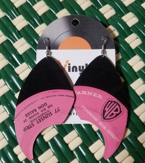 004 Don Ralke 77 Sunset Strip / Sebastian Vinyl Record EARRINGS