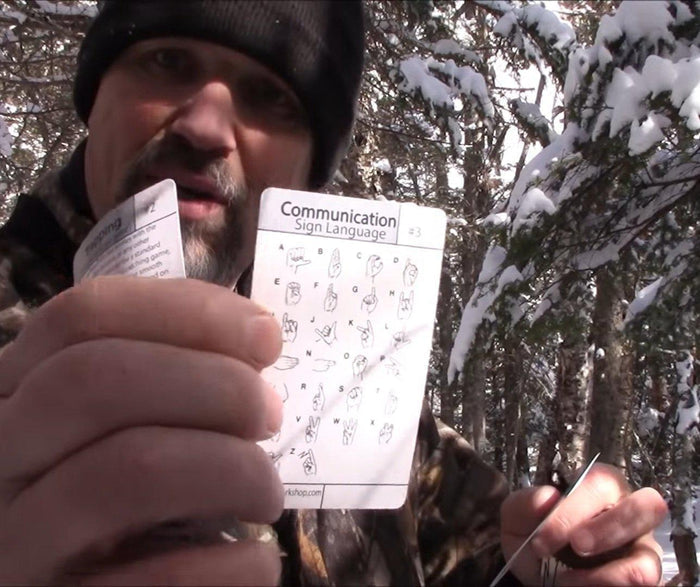 20 piece survival tip card kit. tip cards for urban and wilderness survival.
