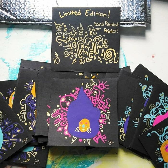 6x6" Hand-painted prints by Mimi