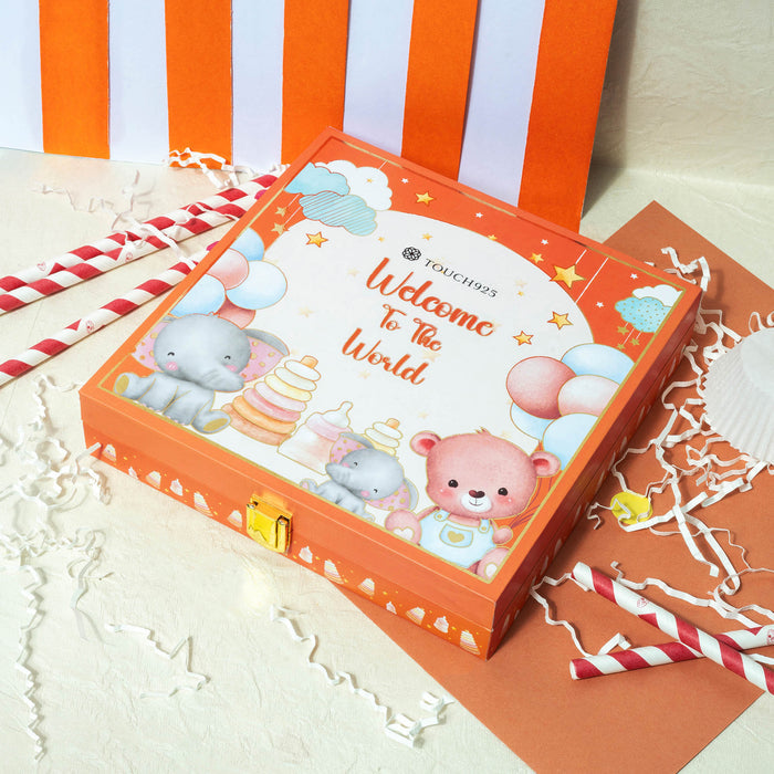 999 Silver Musical Welcome Baby Coin Box (5 Coins)