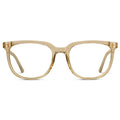 Champagne Crystal || Men's Square Eyeglasses with Champagne Crystal Frame Glasses and Clear Prescription Lenses on a white background