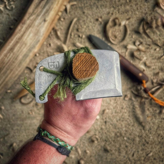 The adze tool multifunctional blade and credit card knife.