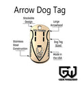 Arrowhead Dog Tag for use as an arrowhead survival necklace wearing an arrowhead necklace for EDC