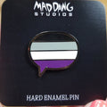 Asexual Pride Flag Speech Bubble ENAMEL PIN