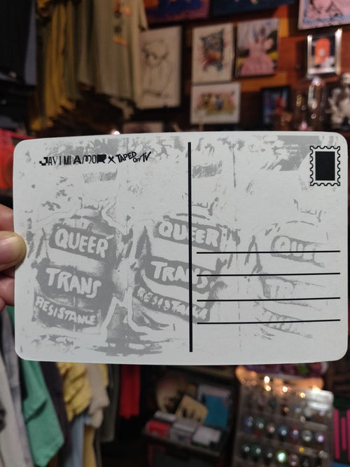 * Attic Youth Center Donation* Queer Trans Resistance POSTCARD @javi.miamor X @tapedofftv