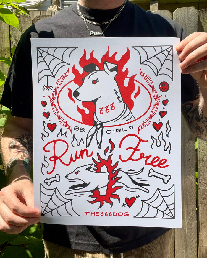 BB Girl Run Free PRINT by the666cat