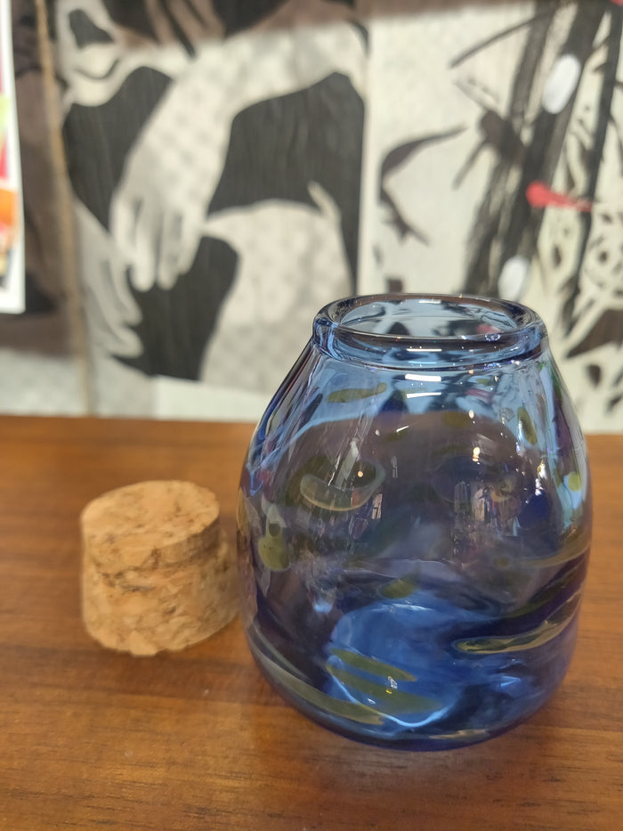 Blown Glass Vessels with Cork Tops by W.C. Glass
