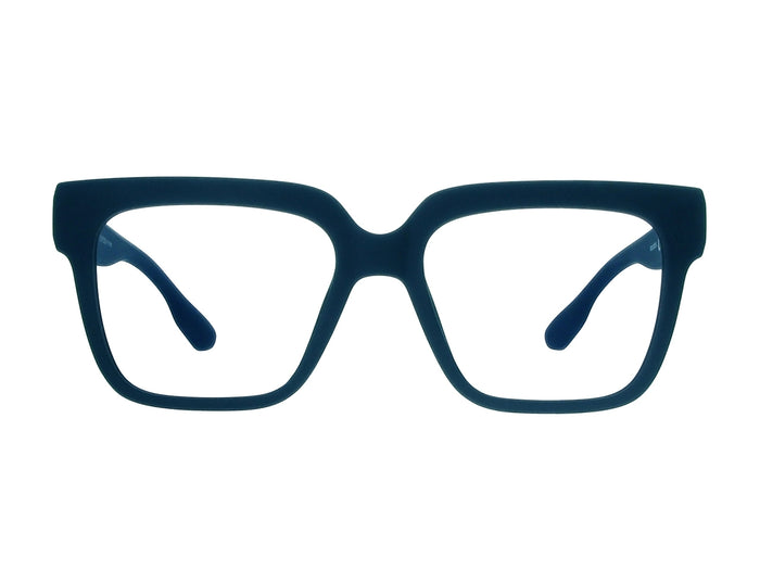 Blue Light Zero Glasses 'Blake' Matt Blue