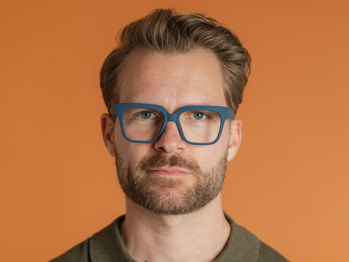 Blue Light Zero Glasses 'Blake' Matt Blue