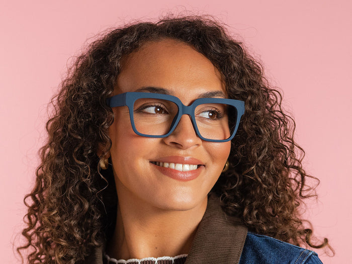 Blue Light Zero Glasses 'Blake' Matt Blue