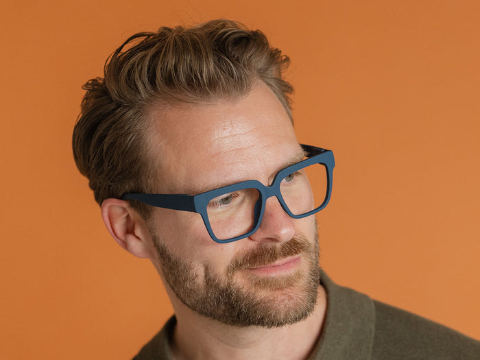 Blue Light Zero Glasses 'Blake' Matt Blue
