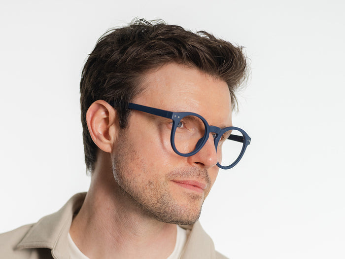 Blue Light Zero Glasses 'Sydney Big' Navy Blue