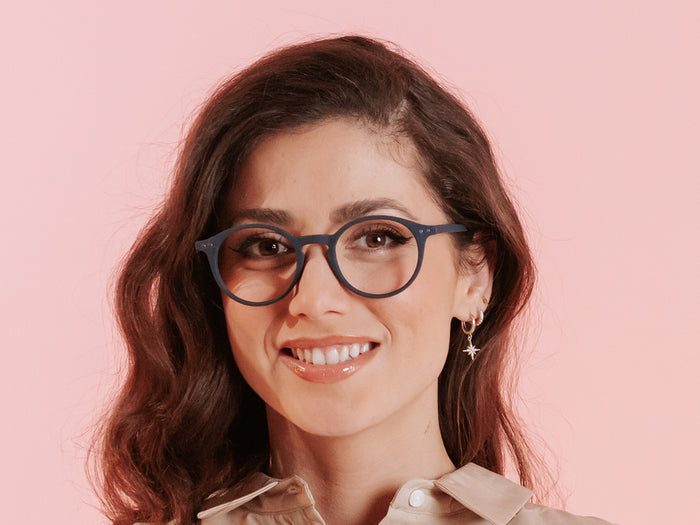 Blue Light Zero Glasses 'Sydney' Navy Blue