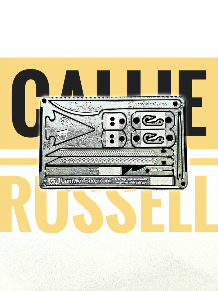 Callie from alone season 7 Cajun Sparkle callie russell 11 in 1 survival tool and metal survival card