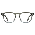 Charcoal Grey || Men's Round Prescription Glasses with Charcoal Grey Frame and Clear Lenses on a white background
