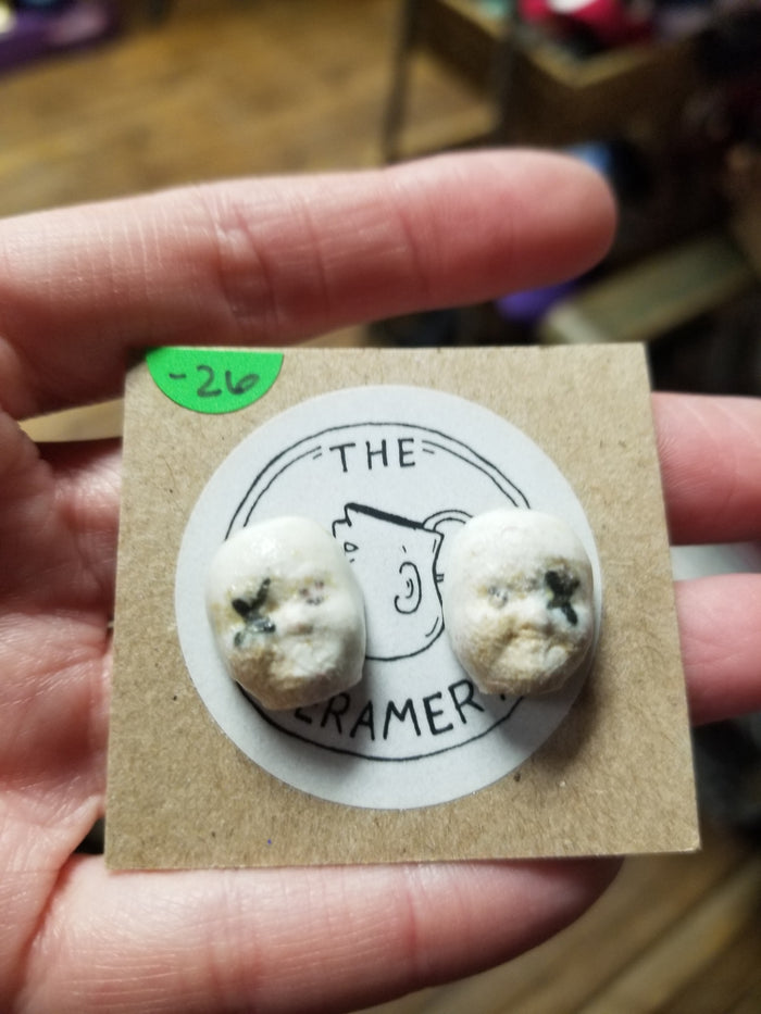 Ceramic Beeb Head EARRiNGS by The Ceramery