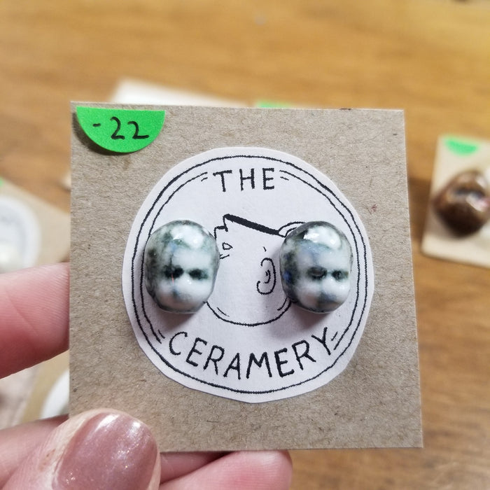 Ceramic Beeb Head EARRiNGS by The Ceramery