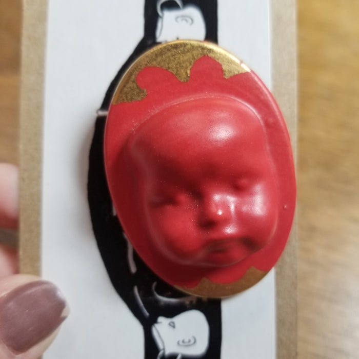 Ceramic Beeb Head PIN / BROOCH