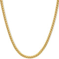 Gold / 22" || Gold Block Chain Necklace on a white background