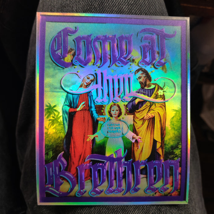 Come At They Brethren Calligraphy XL STiCKER by Death and Taxes
