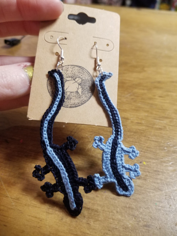 Crochet Lizard EARRiNGS