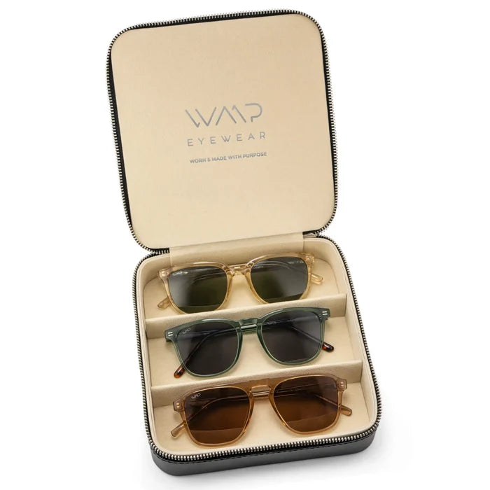 Black Case || Created with the eyewear enthusiast in mind, our curated sunglass kits combine three customer-favorite frames with a premium leather case, perfect for gifting or treating yourself.