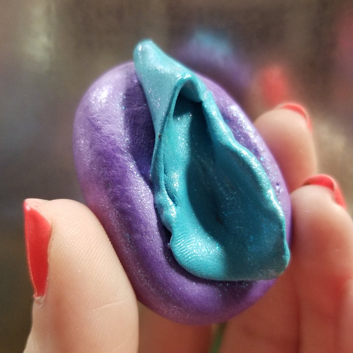 D- purple and blue