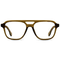 Crystal Verde || Men's Double Bridge Aviator Prescription Eyeglasses with Crystal Verde Acetate Frame and Clear Lens on a white background