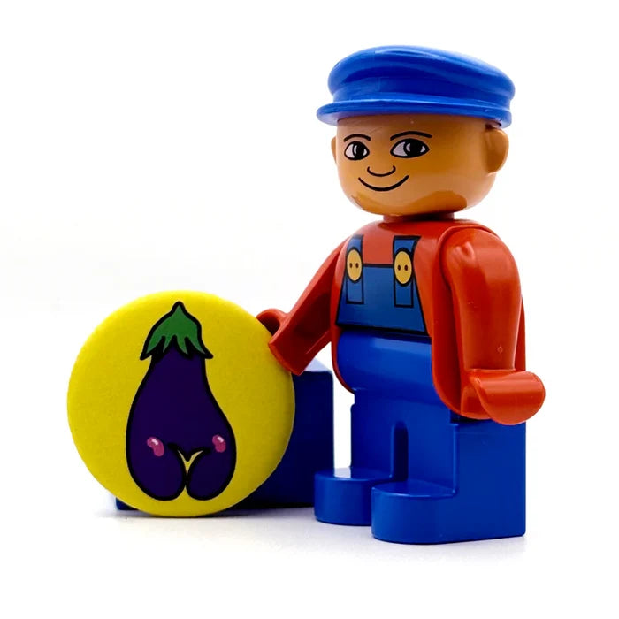 Eggplant Fancy Ass MAGNET by Tiny Ass Paintings