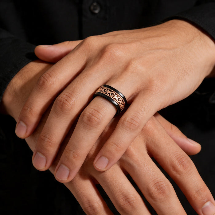 Filigree Onyx Ring