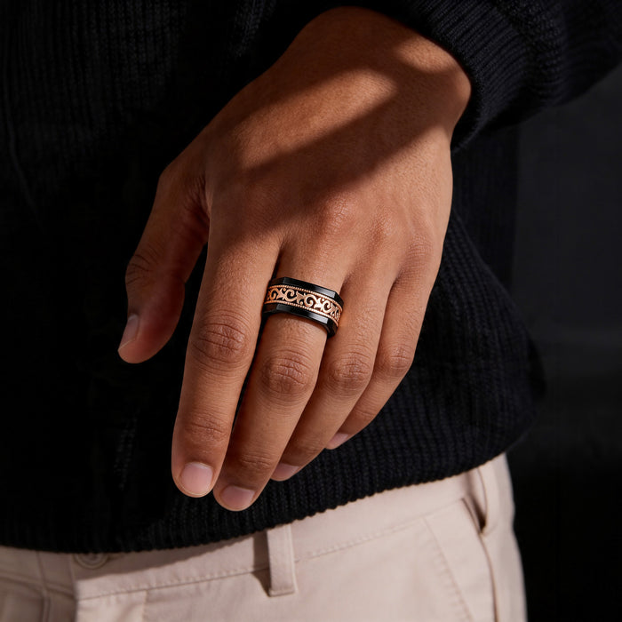 Filigree Onyx Ring