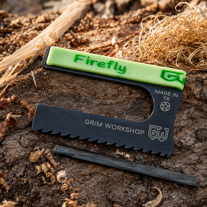 Firefly Saw Card : Credit Card Size Survival Saw with Ferro Rod Fire Starter