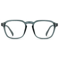 Crystal Stone Blue || Men's Square Prescription Sunglasses with Crystal Stone Blue Frame and Clear Lenses on a white background
