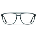 Stone Blue || Men's Double Bridge Aviator Prescription Glasses with Stone Blue Frame and Clear Lens on a white background