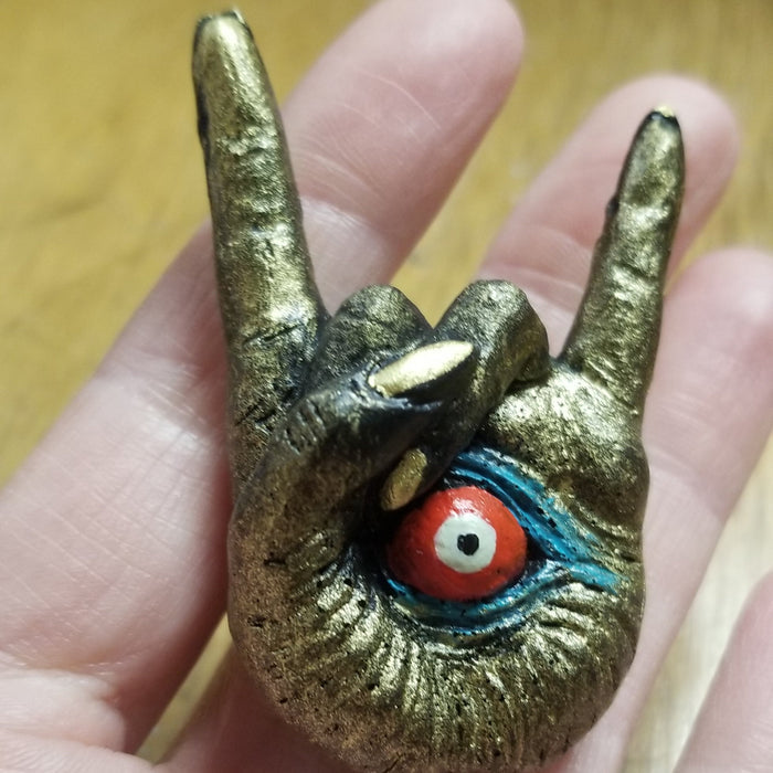 Giving The Horns Hand-sculpted PINS