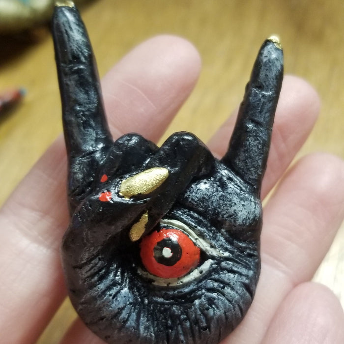 Giving The Horns Hand-sculpted PINS