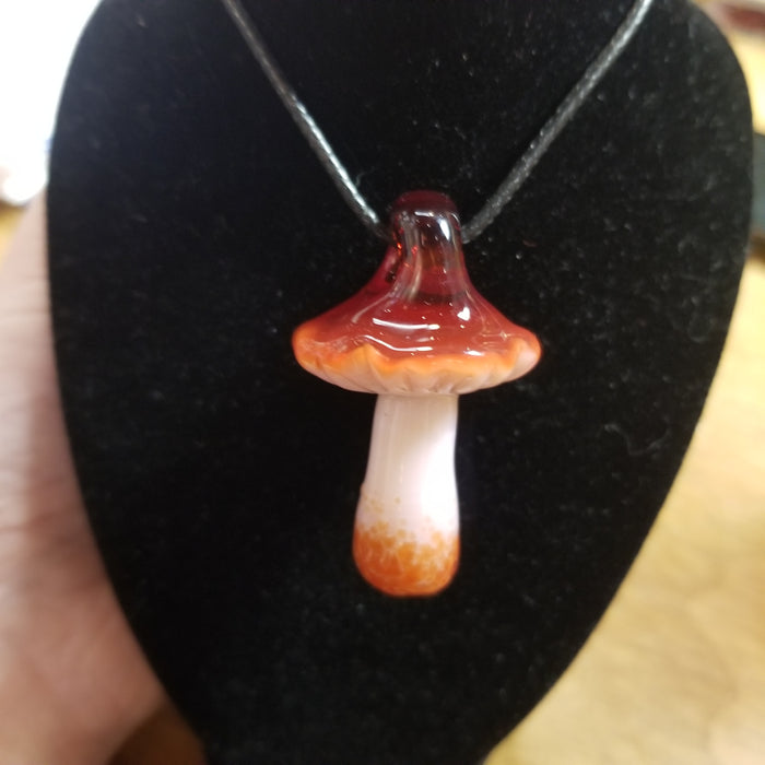 Glass Mushroom NECKLACE by W.C. Glass