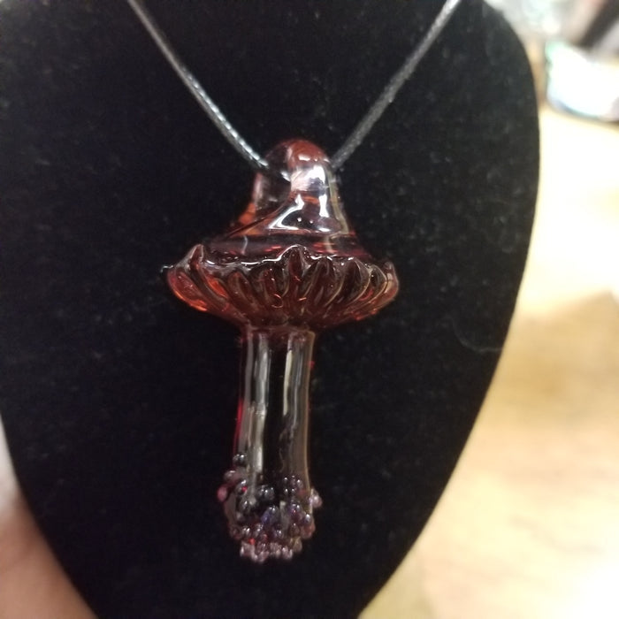 Glass Mushroom NECKLACE by W.C. Glass