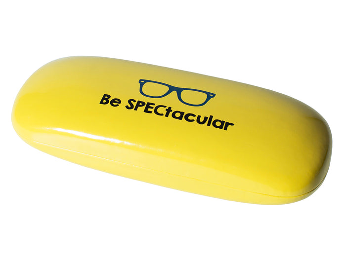 Glasses Case 'Bright Slogan' Yellow