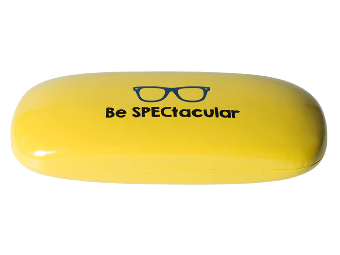 Glasses Case 'Bright Slogan' Yellow