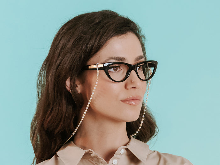 Glasses Chain 'Gold Ball Pearl'