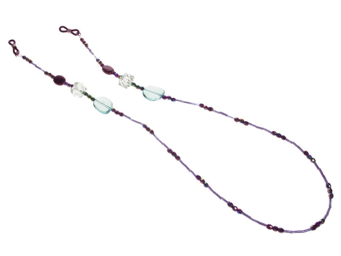 Glasses Chain 'Iridescent Bead' Purple/Green