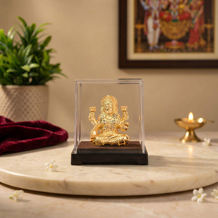Goddess Lakshmi 24K Gold Foil Display Idol