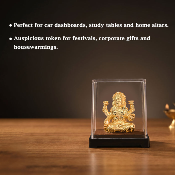Goddess Lakshmi 24K Gold Foil Display Idol