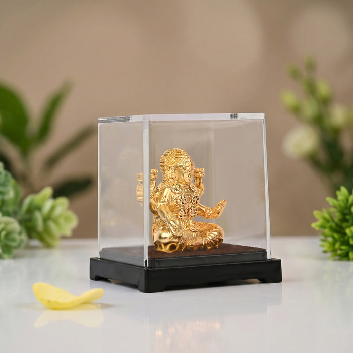 Goddess Lakshmi 24K Gold Foil Display Idol