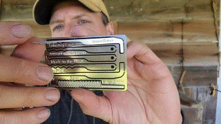 Reusable credit card lock pick set showing removable tools held in place by Grim Workshop tool retention system
