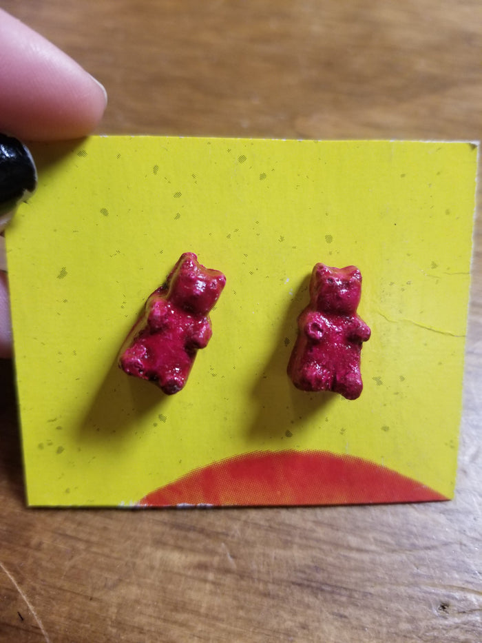 Gummie Bears Clay Post EARRINGS