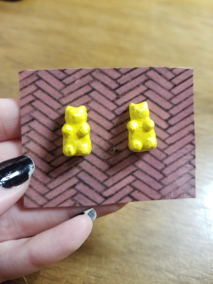 Gummie Bears Clay Post EARRINGS