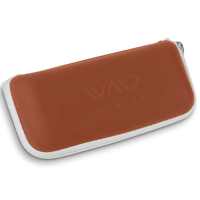 Terracotta Brown || Hard Shell Zipper Sunglasses Case to Protect Eyewear