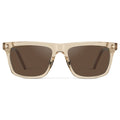 Sand Brown / Brown Lens || Men's Classic Rectangular Sunglasses with Sand Brown Frame and Brown Lens on a white background